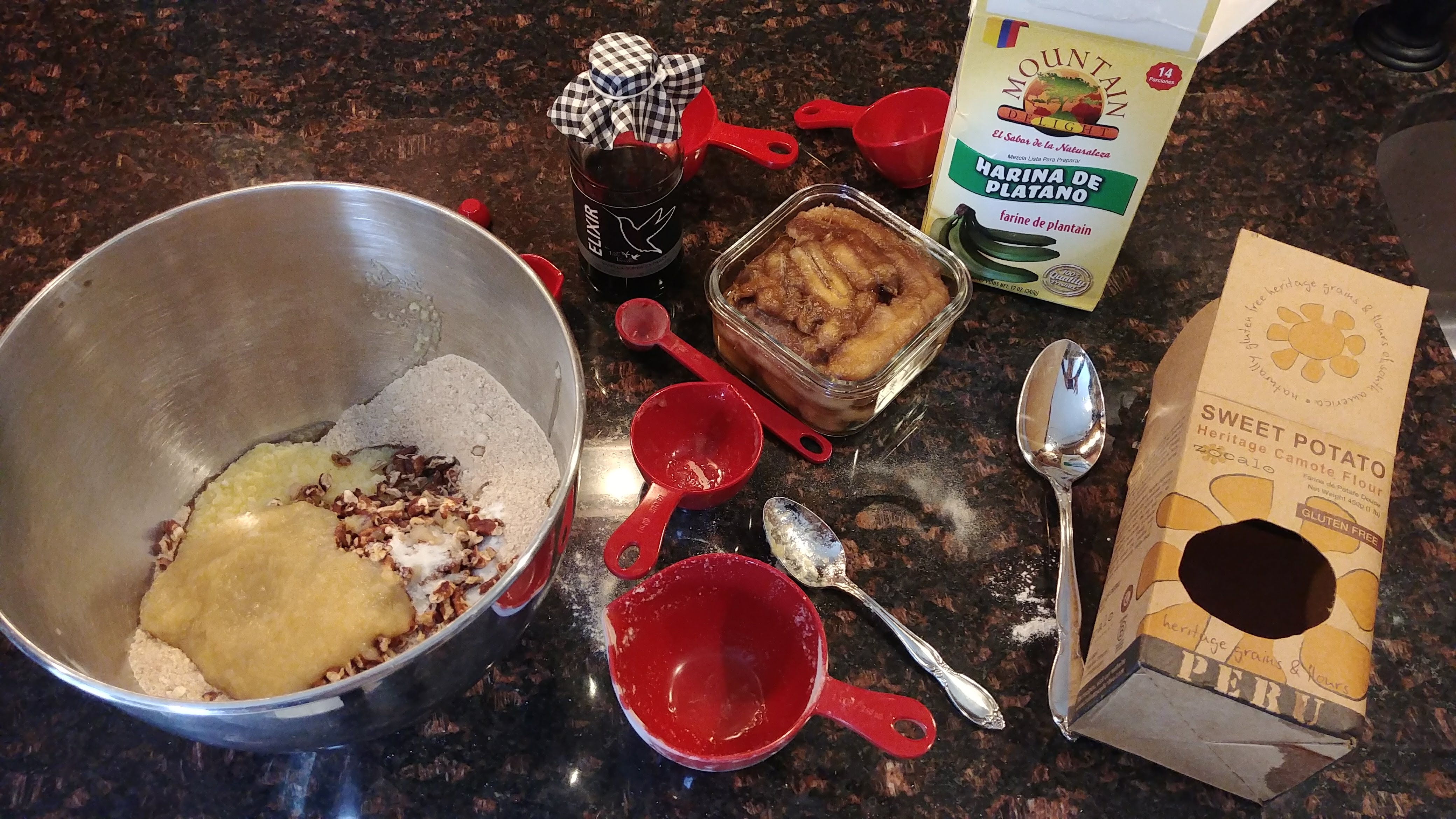 bowl on counter with ingredients