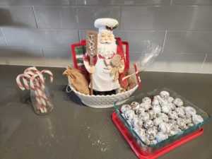 Santa Chef with Whiskey Balls & Candy Canes