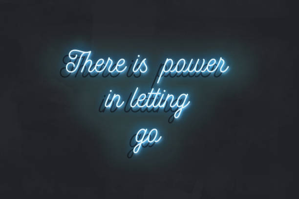 there is power in letting go motivational neon sign